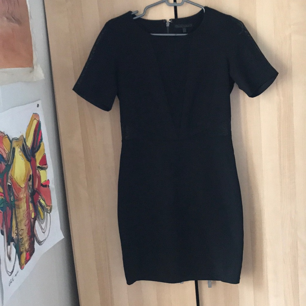 Mesh cutout bodycon dress